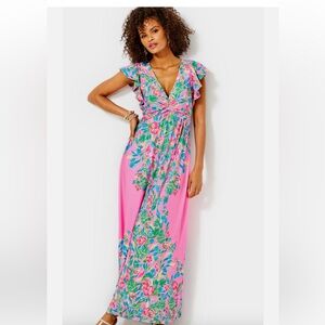Floral Pink Maxi Dress